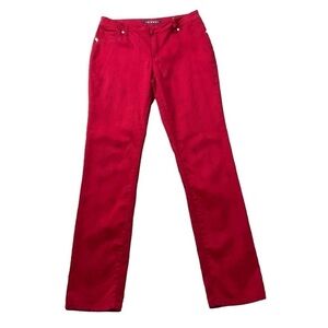 Lexi Jeans Red Snakeskin Jeans With Jewel Embellishments Size 8